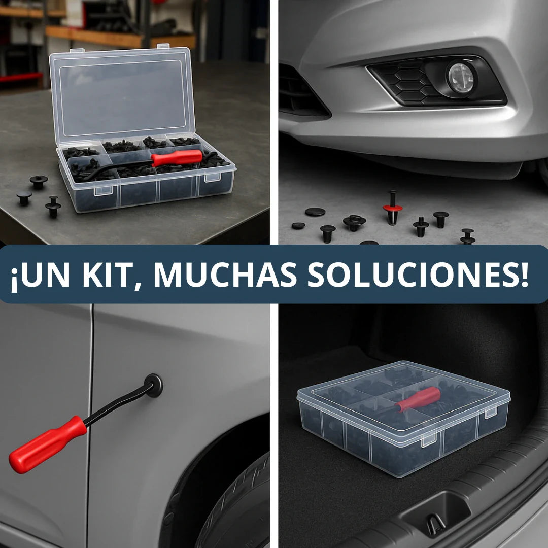 Kit Completo 100 Pz Clips y Pernos Parachoques, Puertas, Defensas Cualquier Modelo Auto (Llave Especial GRATIS🎁)