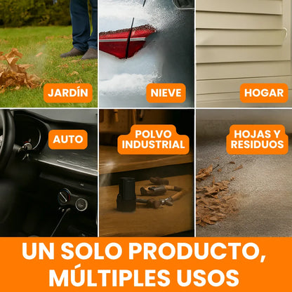 Soplador Turbo Inalámbrico Recargable para Limpieza y Secado Rápido