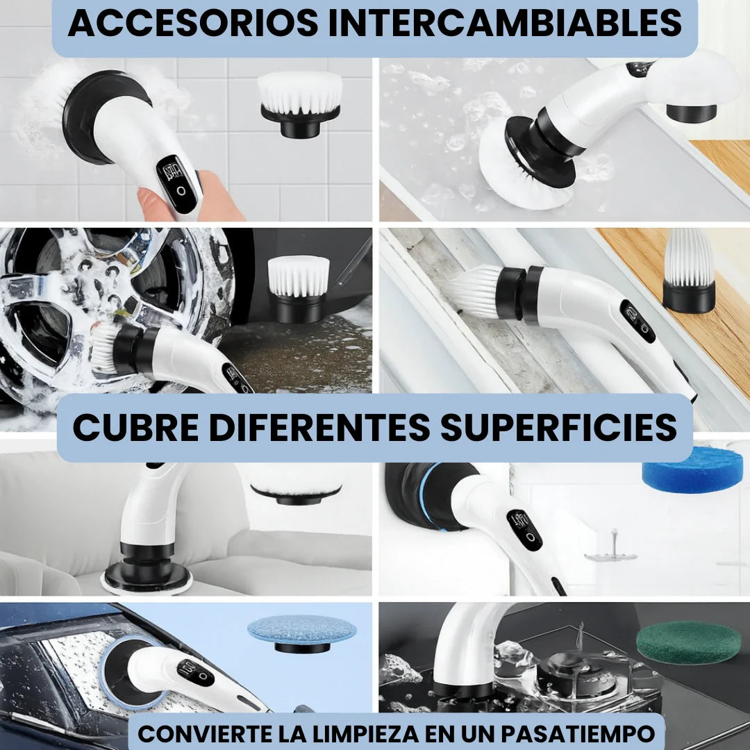 Cepillo Eléctrico de Limpieza Profunda para Baño Cocina y Más