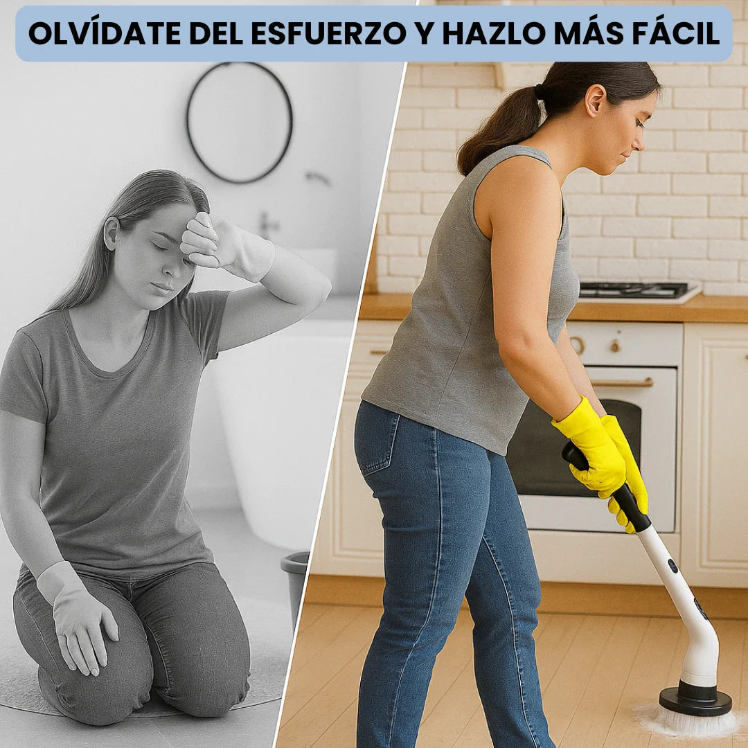 Cepillo Eléctrico de Limpieza Profunda para Baño Cocina y Más