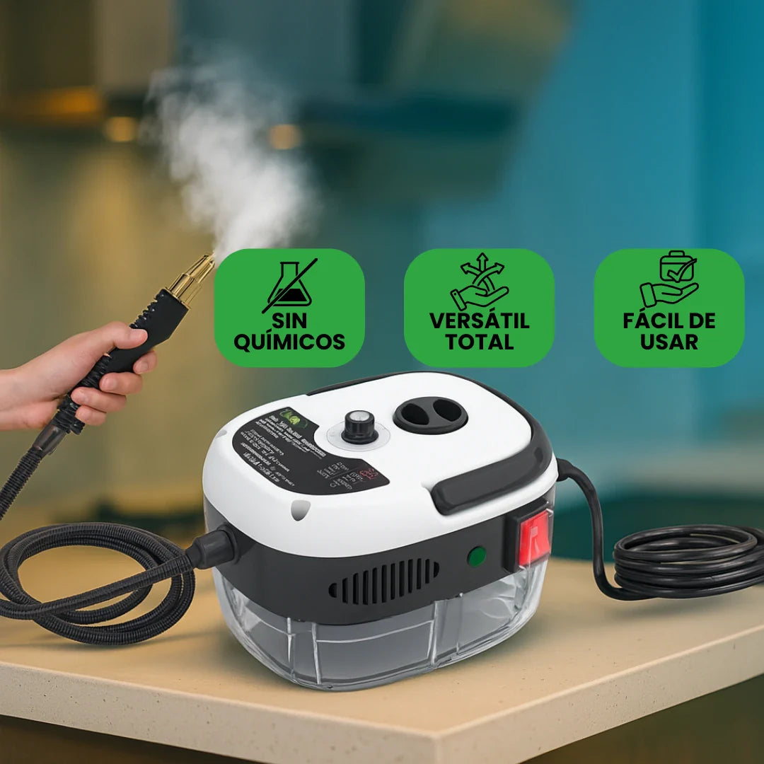 Limpiador a Vapor Alta Presión y Temperatura Portátil