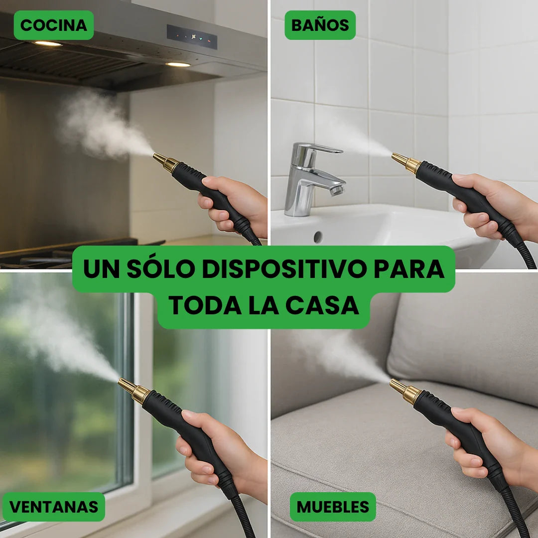 Limpiador a Vapor Alta Presión y Temperatura Portátil