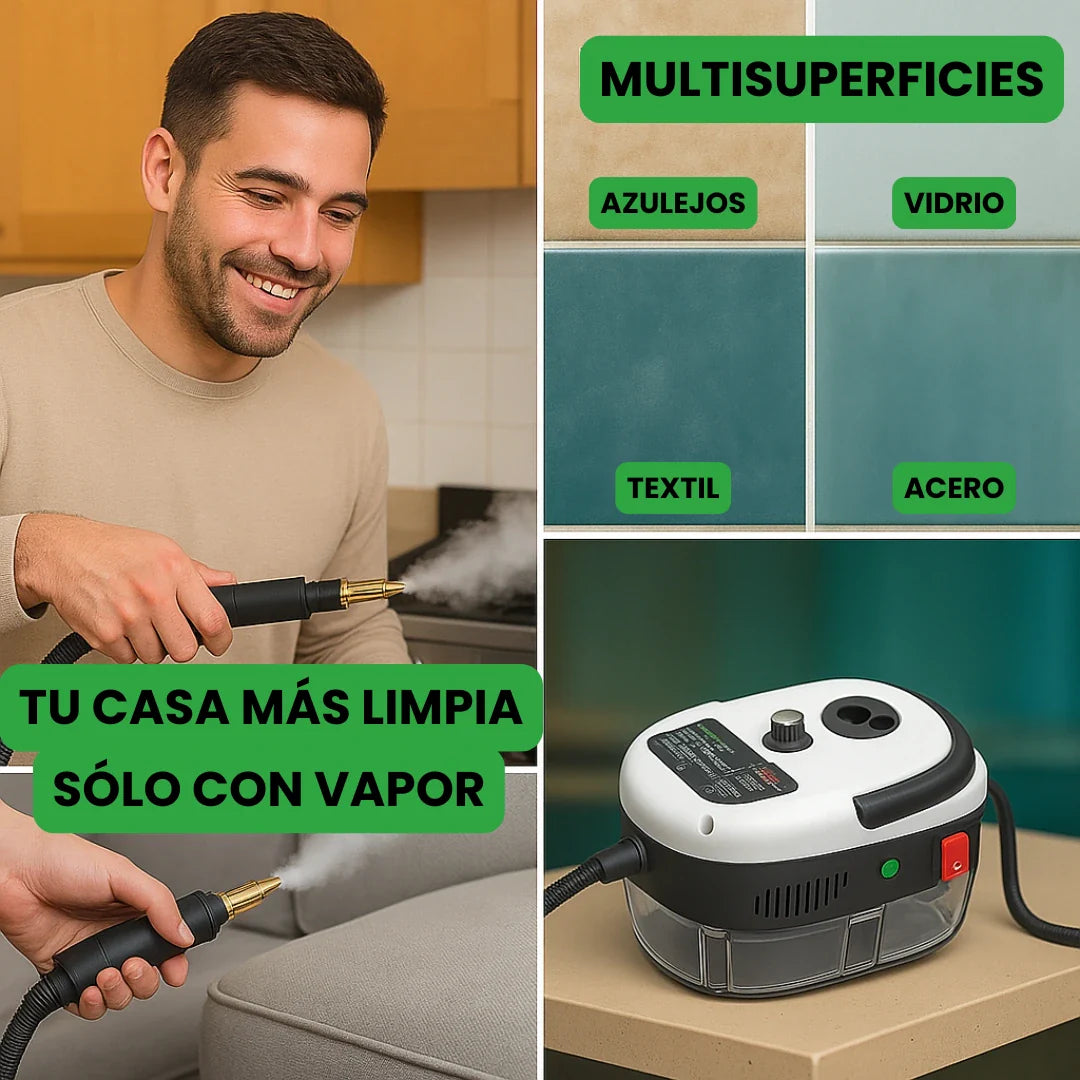 Limpiador a Vapor Alta Presión y Temperatura Portátil